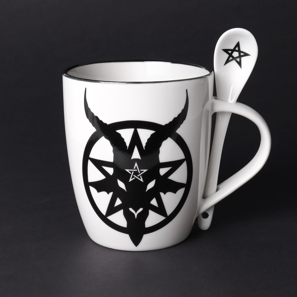Alchemy - Baphomet Ensemble tasse et cuillère - Blanc